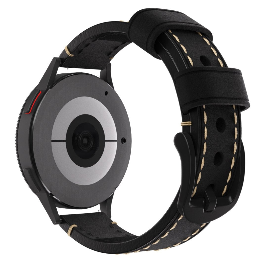 Huawei Watch GT 4 - 41mm genuine leren band (zwart)