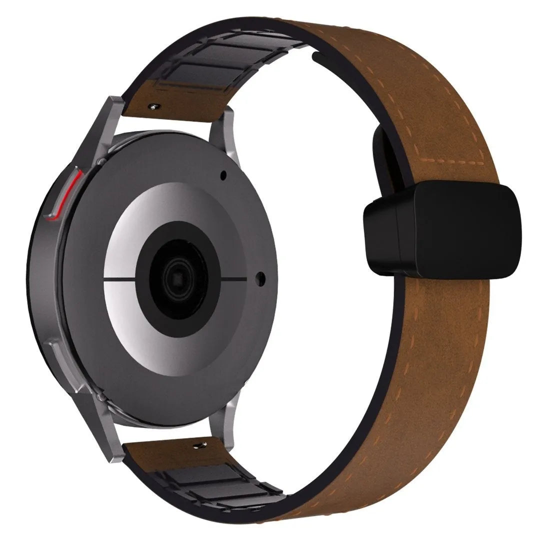 Amazfit Balance 2 leren bandje met D-buckle (donkerbruin)