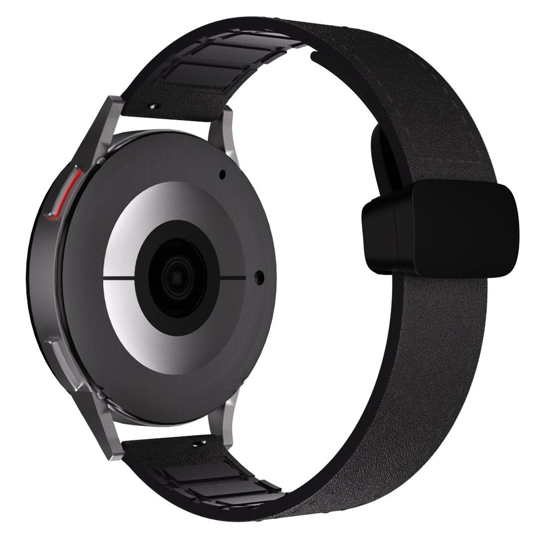 Amazfit Bip 6 leren bandje met D-buckle (zwart)