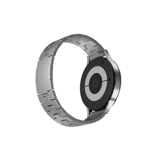 Amazfit Bip 6 titanium grain band (platte sluiting) (zilver)