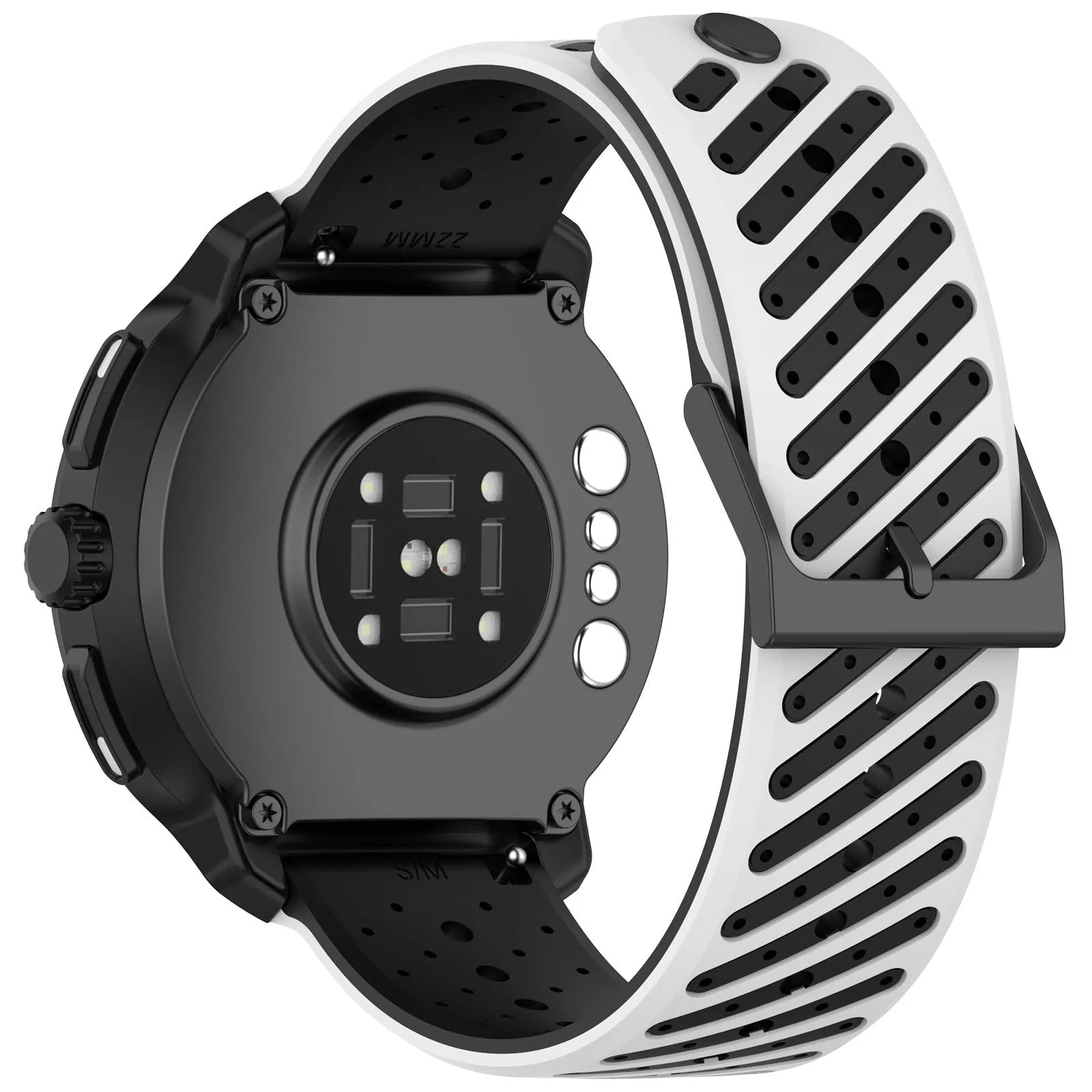 Suunto 9 Peak Striped Silicone Strap (White/Black)