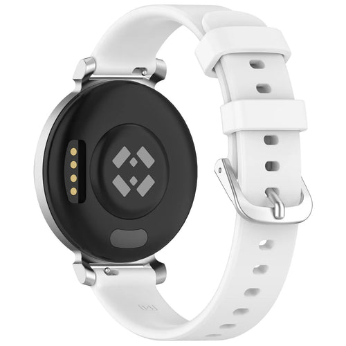Pebble Round 2 - 14mm siliconen classic bandje (wit)