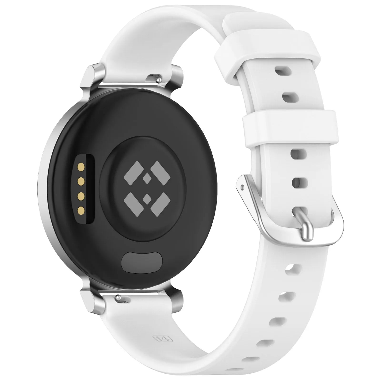 Pebble Round 2 - 14mm siliconen classic bandje (wit)