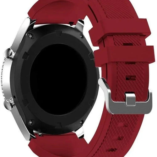 Suunto Vertical 2 Twill Silicone Strap (Wine Red)
