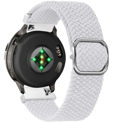 Bandz Garmin Forerunner 265s verstelbare nylon band (wit)