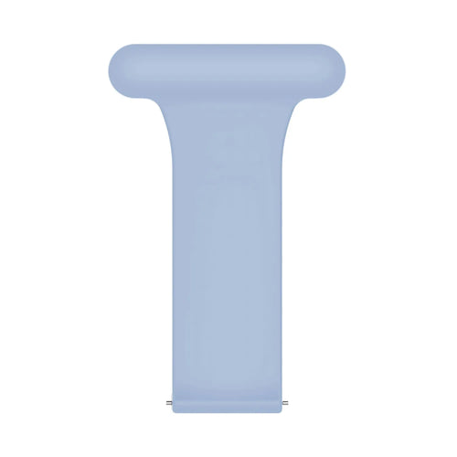 Silicone Nurse Fob, light blue, on a watch, direct front view