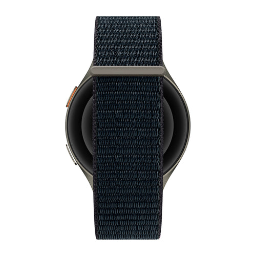 Bandz Samsung Galaxy Watch 46mm nylon band 'Easy fit' (grijsblauw)