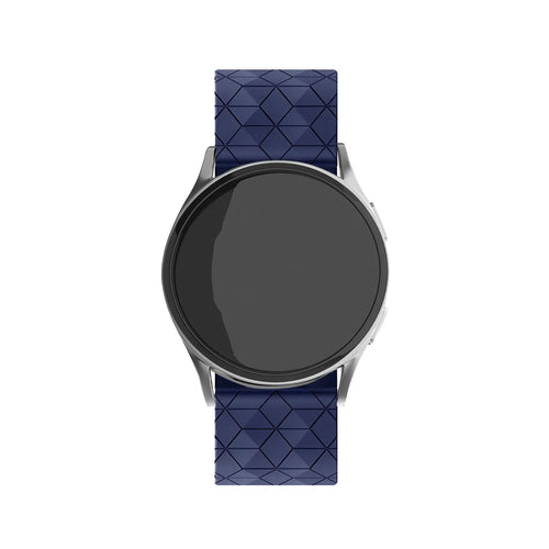 Oppo Watch X3 silicone hexa band (donkerblauw)