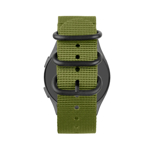 Bandz Amazfit Active 2 nylon band met gesp (groen)