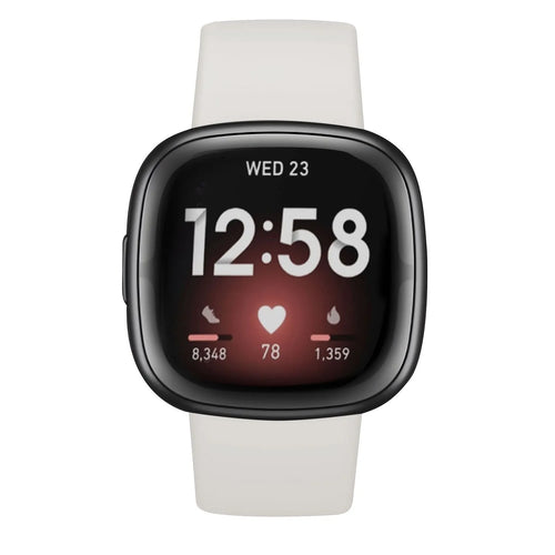 Silicone Strap 'Classic', off-white, on a watch, direct front view
