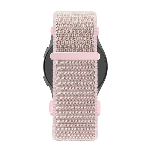 Nylon Loop Strap, rose gold, on a watch, direct front view