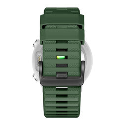 Bandz Garmin Instinct 3 - 50mm siliconen band met gesp (donkergroen)