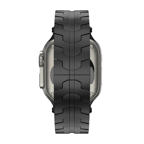 Bandz Apple Watch metalen grain band 'Deluxe' (zwart)