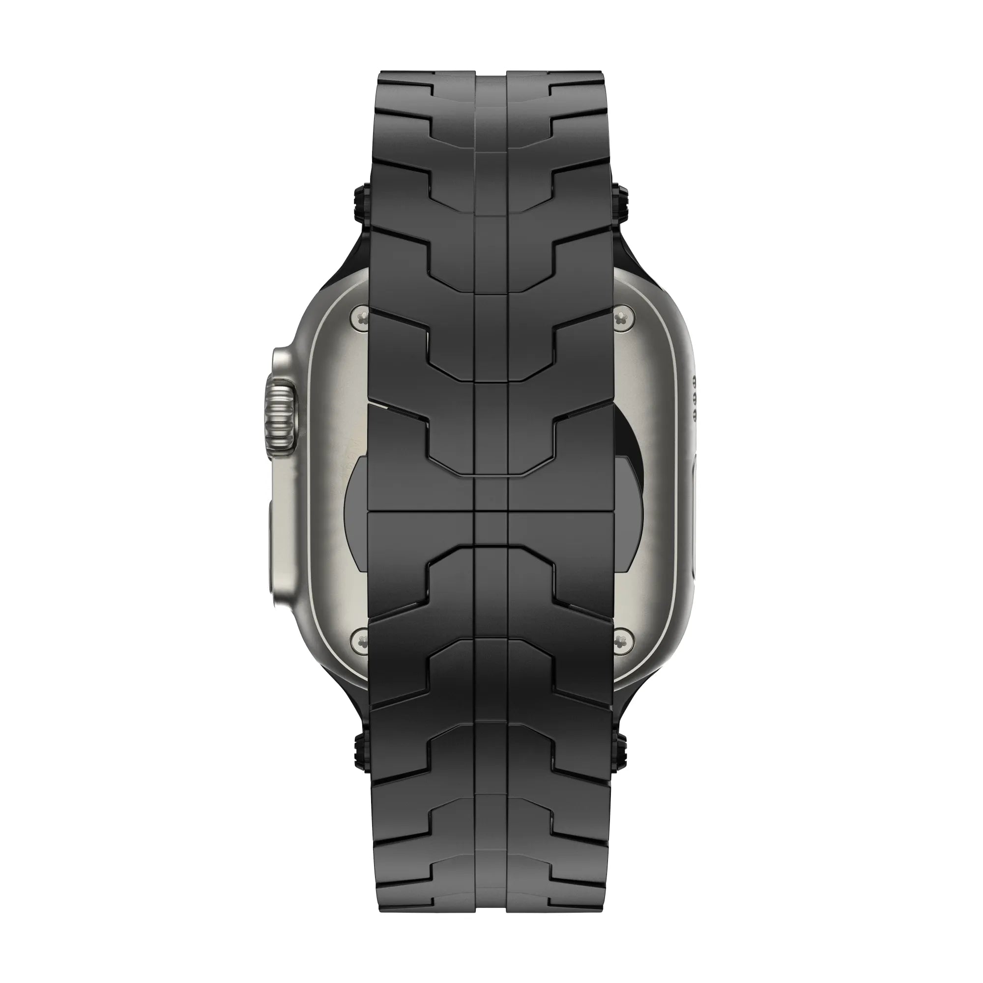 Bandz Apple Watch metalen grain band 'Deluxe' (zwart)