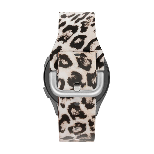 Silicone Patterned Strap, on a watch, direct front view