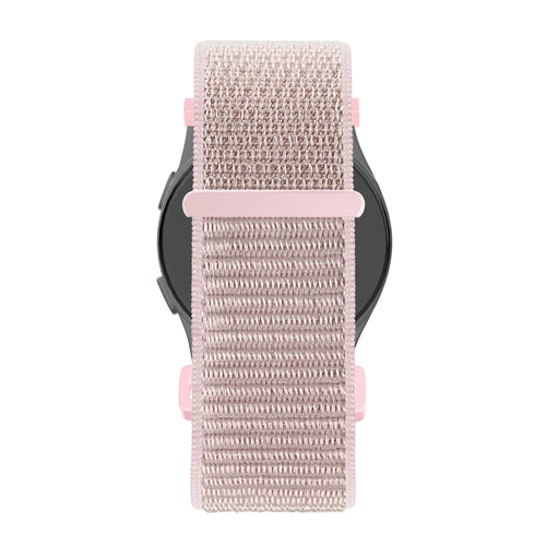 Nylon Loop Strap, rose gold, on a watch, direct front view