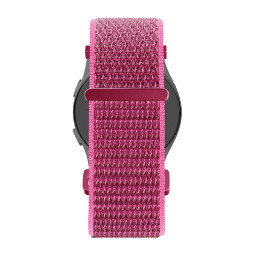 Nylon Loop Strap, dragonfruit, on a watch, direct front view