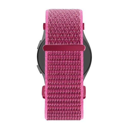 Nylon Loop Strap, dragonfruit, on a watch, direct front view