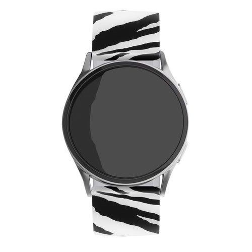 Print Silicone Strap, on a watch, direct front view
