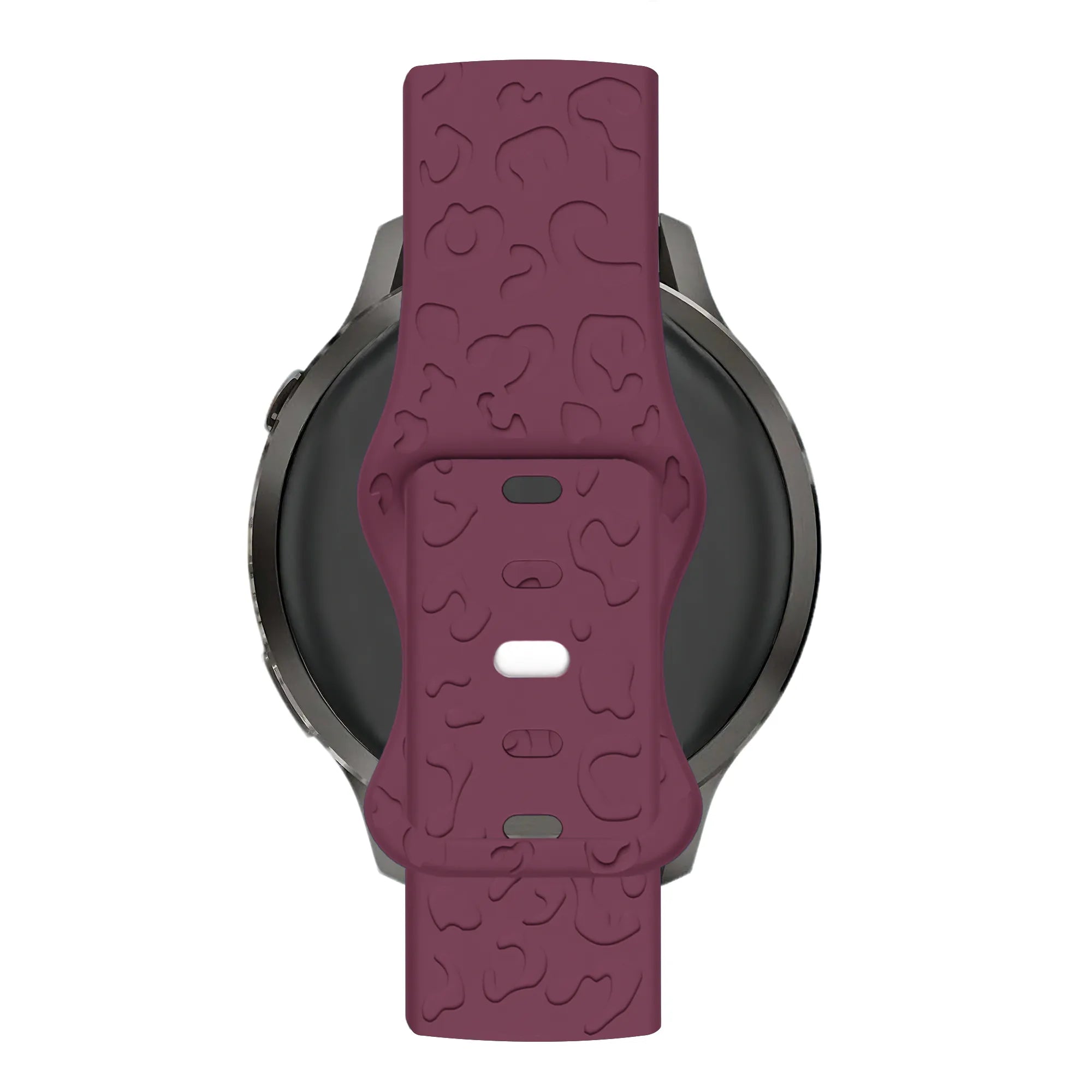 Bandz Garmin Bounce 2 siliconen band 'Leopard' (wijnrood)