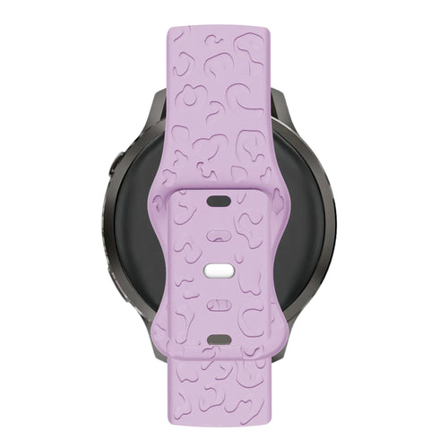 Bandz Garmin Bounce 2 siliconen band 'Leopard' (lichtpaars)