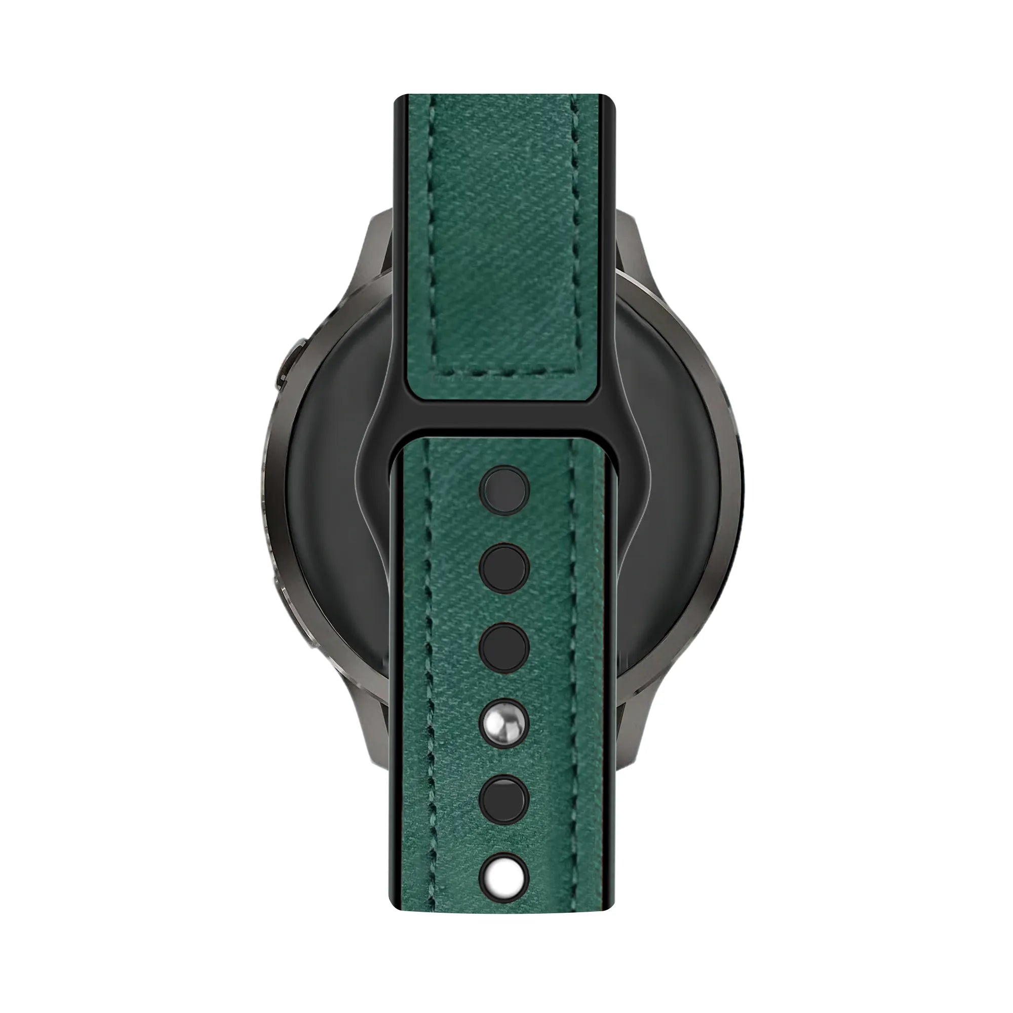 Bandz Garmin Venu 2 Leather Strap 'Hybrid' (Green)