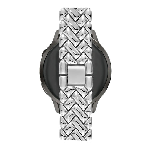 Bandz Garmin Forerunner 265s metalen band 'V-type' (zilver)