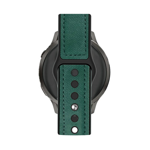 Bandz Garmin Vivomove Style lederen band 'Hybrid' (groen)