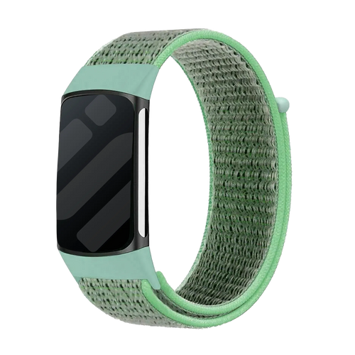 Fitbit Charge 5 nylon bandje (mint)