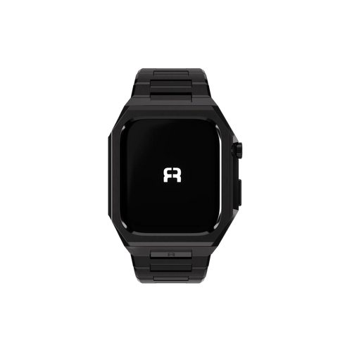 Reqior Apple Watch 45mm Case with Steel Strap 'Nautilus' (Black)