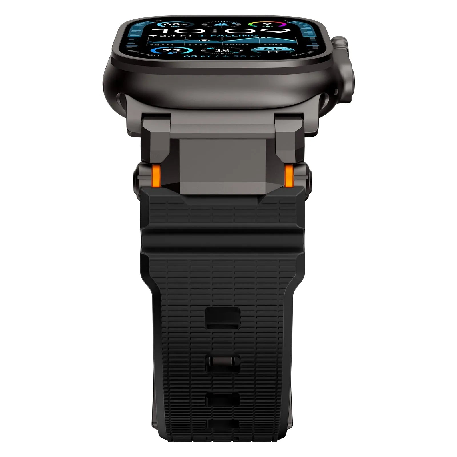 Apple Watch 'Adventurer' siliconen band (zwart met zwart)