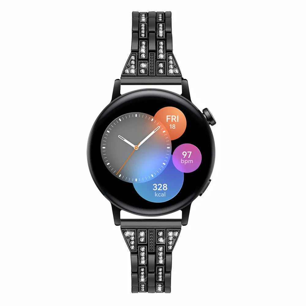 Diamond Steel Strap, on a watch, direct front view