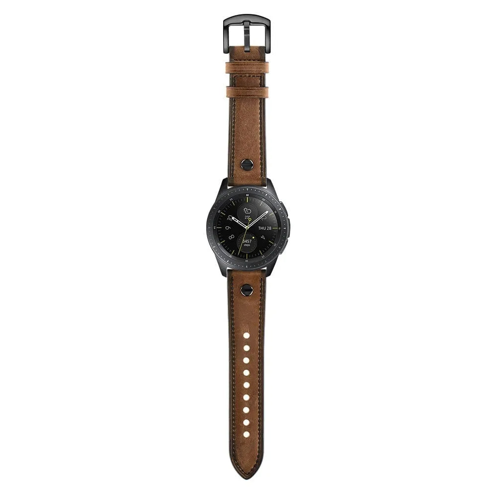 OnePlus Watch 3 geschroefde leren bandje (donkerbruin)