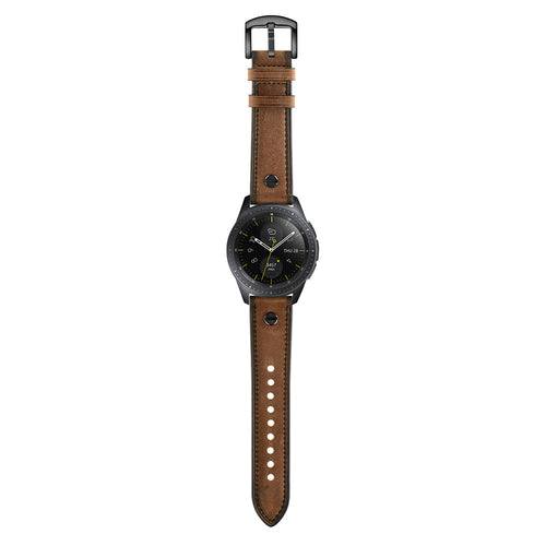 Huawei Watch GT 4 - 46mm geschroefde leren bandje (donkerbruin)