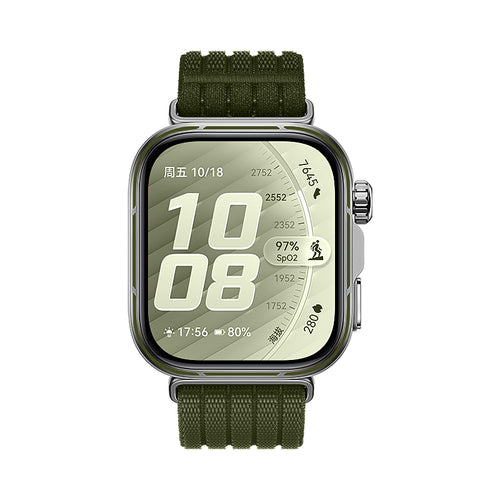 Huawei Watch Fit 5 Pro Ultra Thin Nylon Strap (Dark Green)