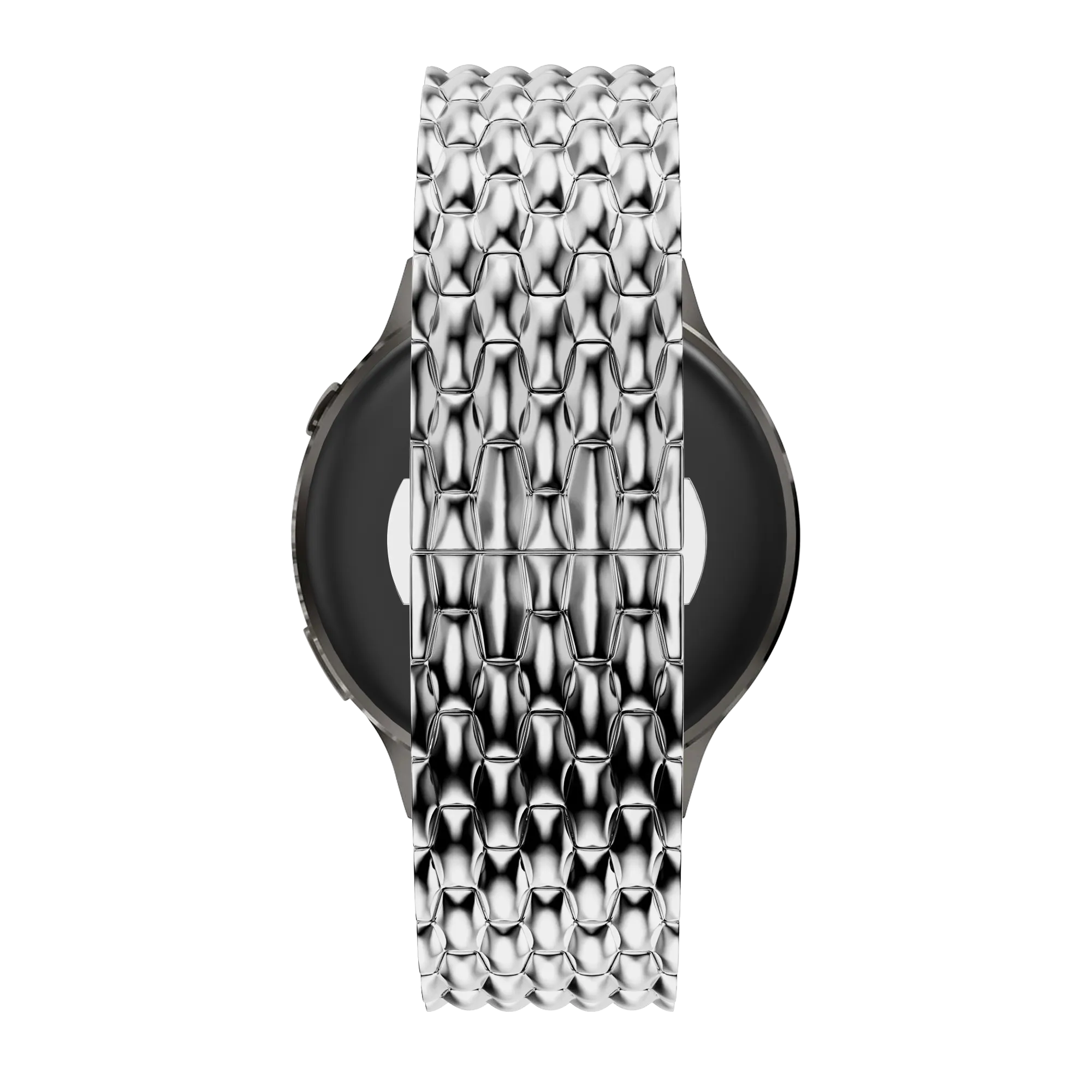 Bandz Garmin Forerunner 170 stalen band 'Dragon' (zilver)