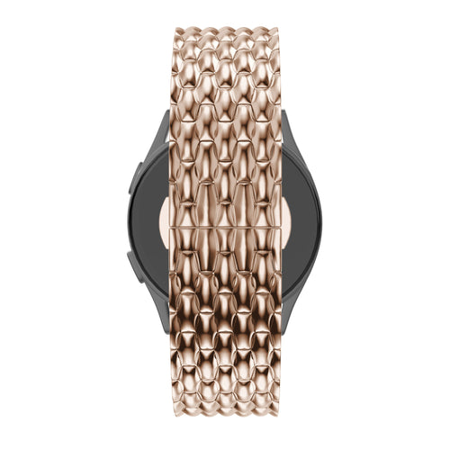 Bandz Garmin Forerunner 570 - 42mm stalen band 'Dragon' (rosé goud)