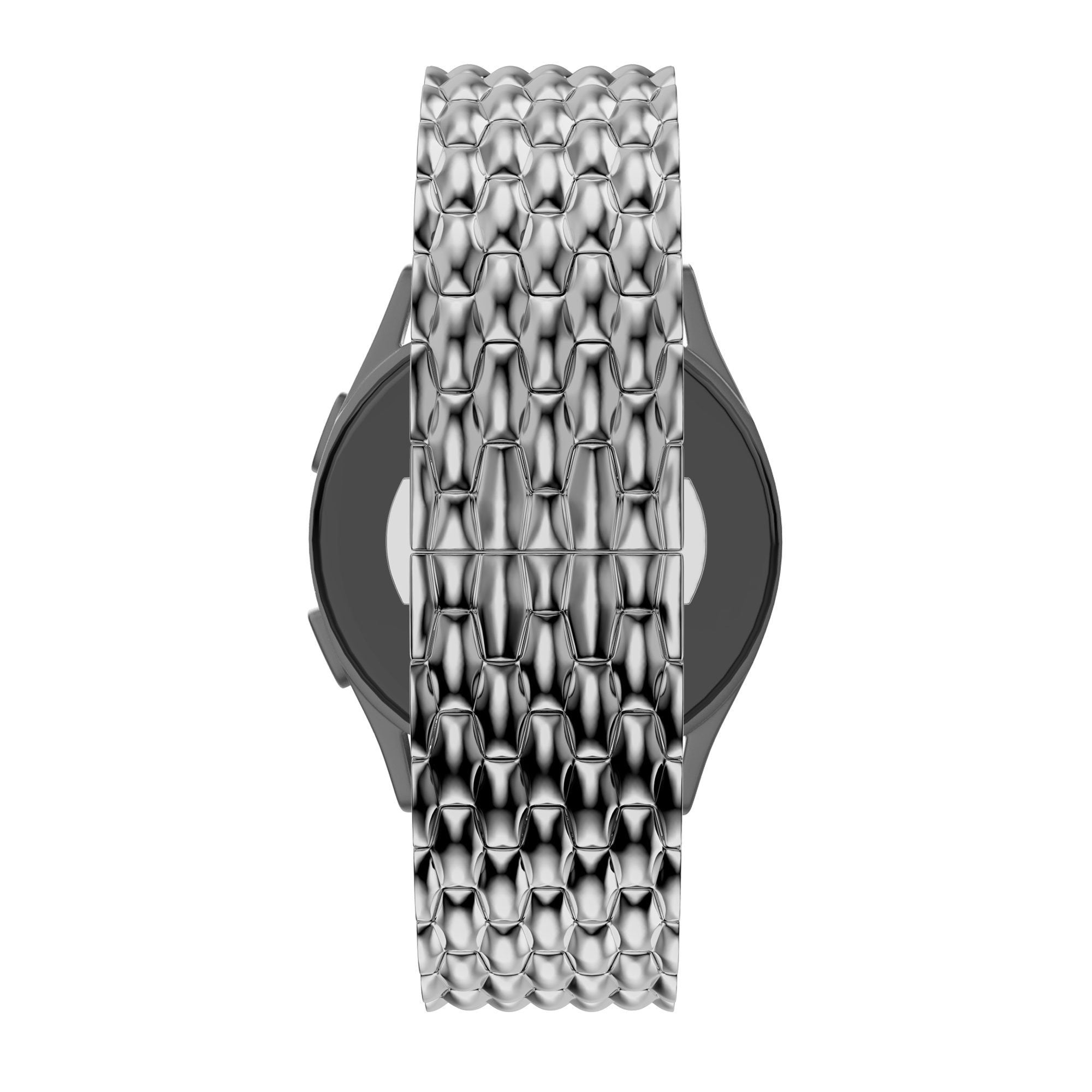 Bandz Garmin Approach S44 stalen band 'Dragon' (zilver)