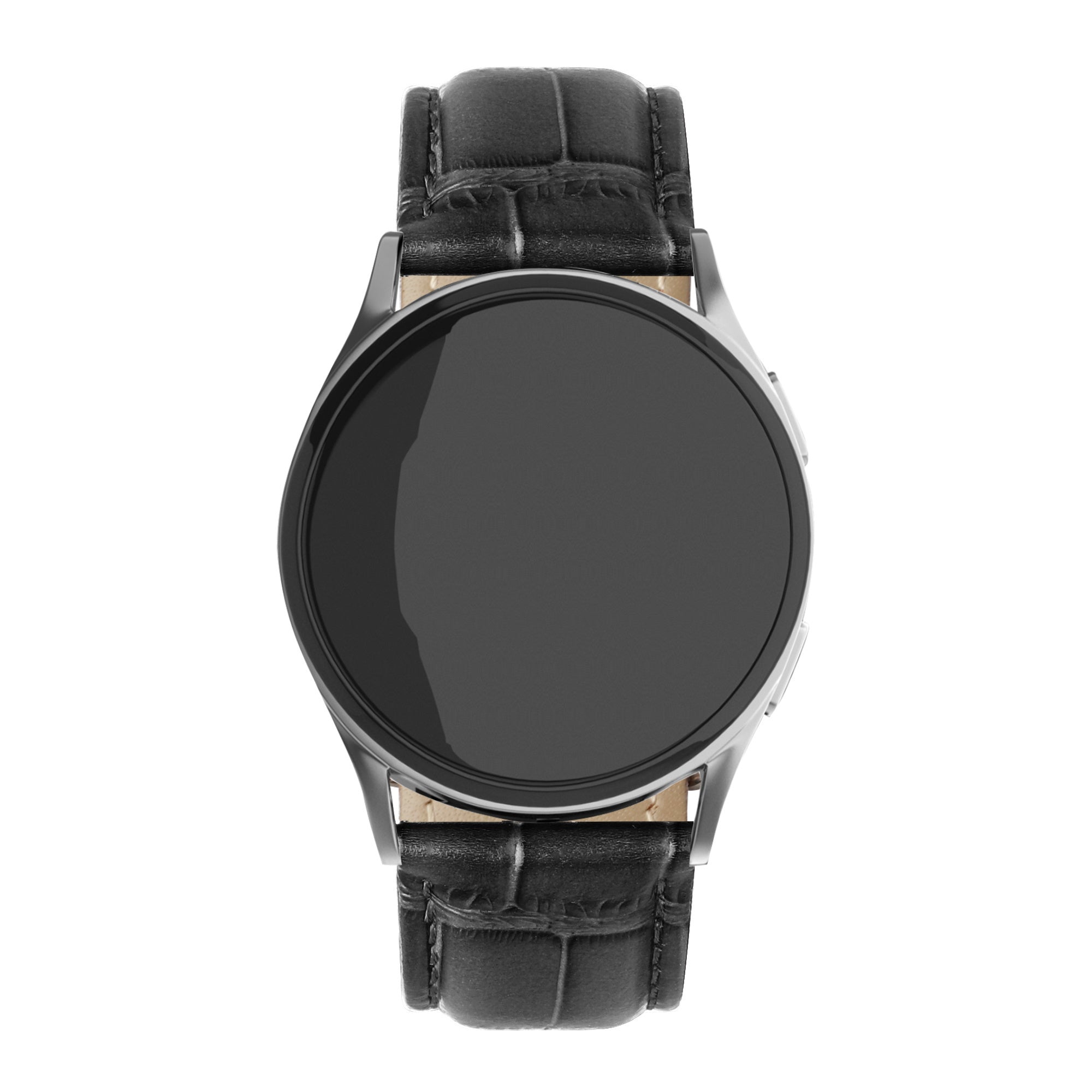 Watch Strap Leather Crocodile Grain 20mm - Quick Release (Black)
