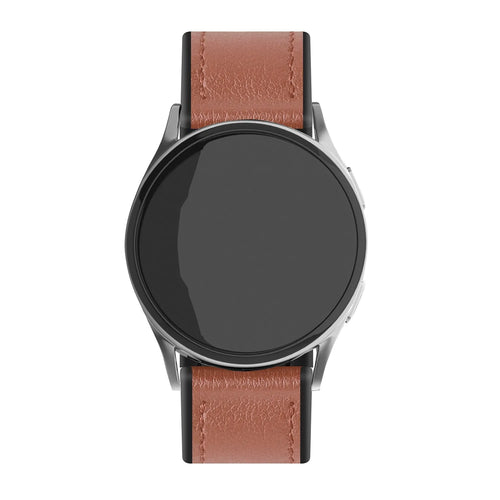 Coros Pace 2 leren hybrid bandje (lichtbruin)