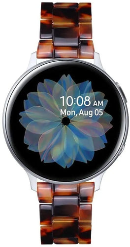 Metal Resin Strap, lava, on a watch, direct front view