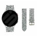 Samsung Galaxy Watch 6 Classic 47mm leren glitter bandje (zilver)