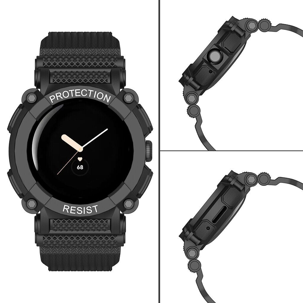 Google Pixel Watch 4 - 41mm TPU bandje met frame (zwart)
