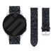 Samsung Galaxy Watch 7 - 44mm leren glitter bandje (zwart)
