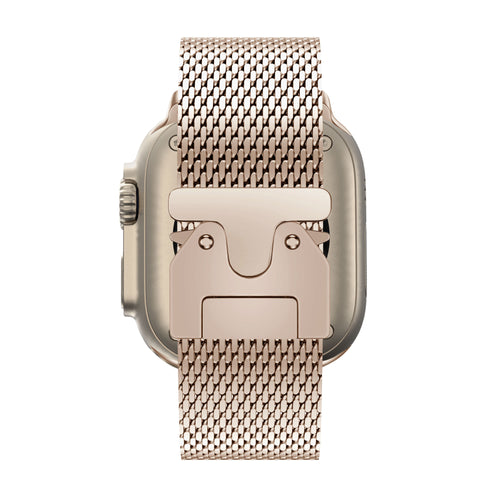 Bandz Apple Watch Ultra Milanese loop band met P-buckle (roségoud)
