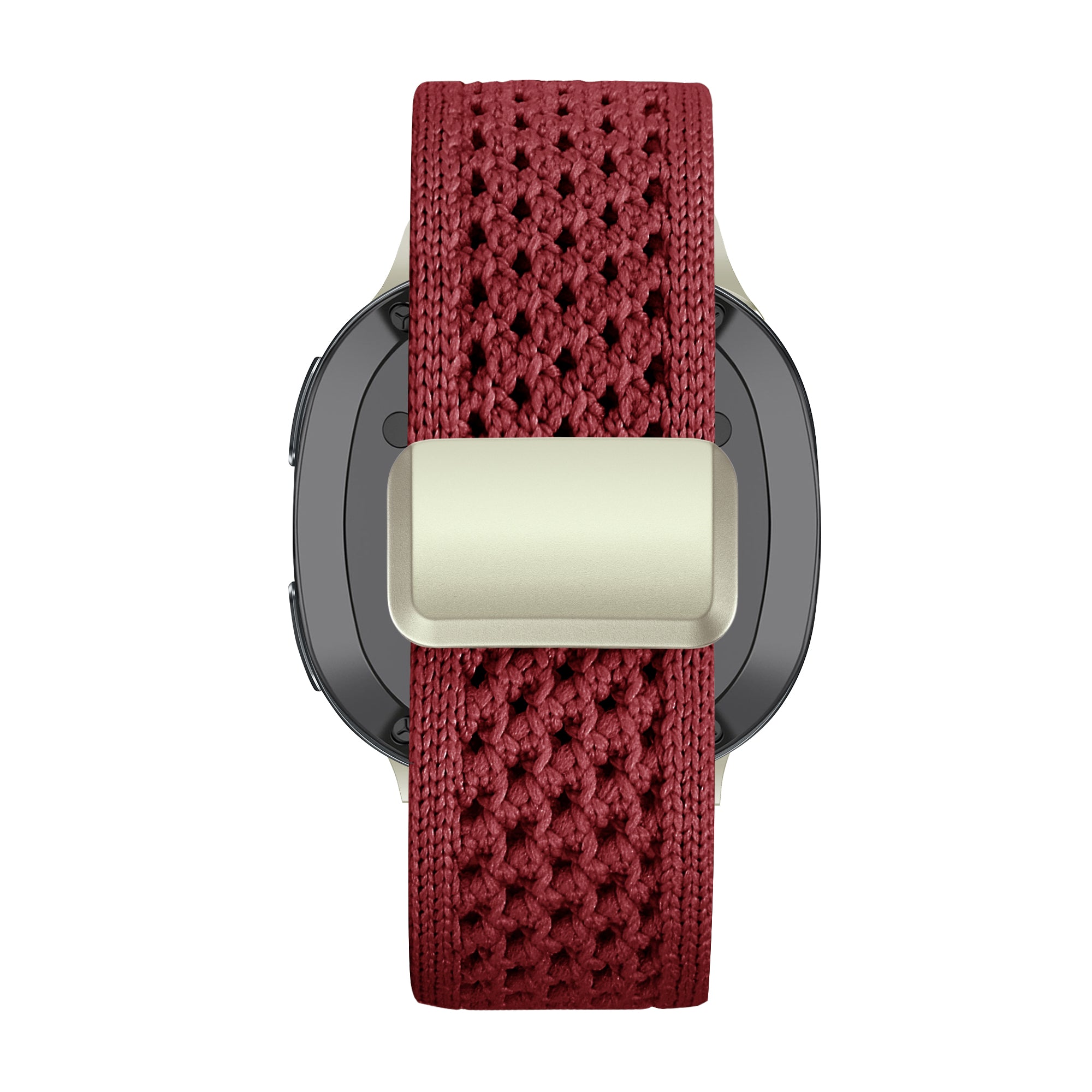 Bandz Samsung Galaxy Watch 8 Classic vintage nylon bandje (wijnrood)