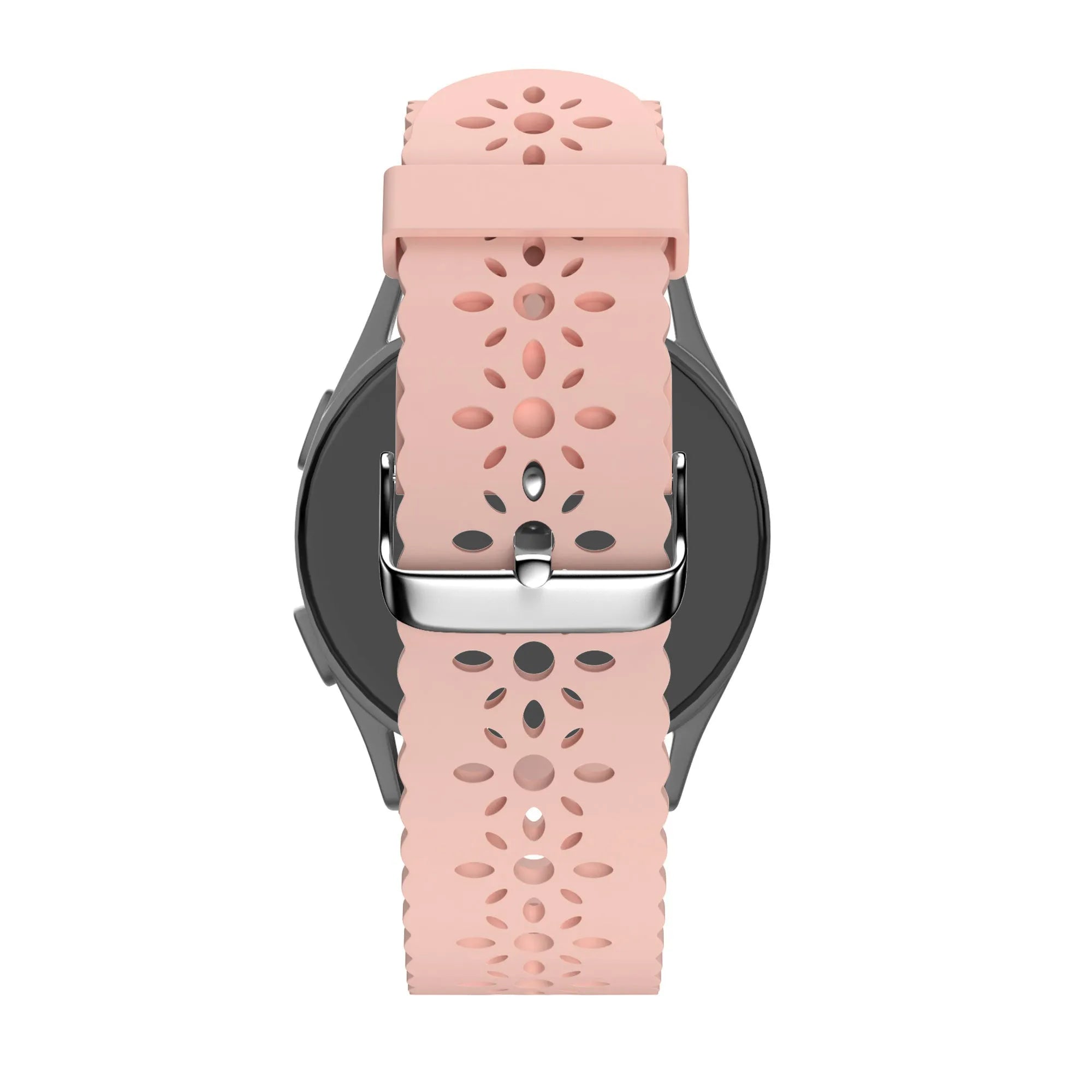Bandz Oozoo Smartwatch 20mm siliconen band met bloemenpatroon (roze)