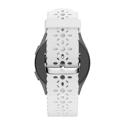 Bandz Oozoo Smartwatch 20mm Patterned Silicone Strap (White)