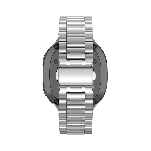Bandz Samsung Galaxy Watch 8 Classic stalen band 'Deluxe' (zilver)