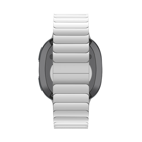 Bandz Samsung Galaxy Watch 8 - 44mm stalen band 'One Bead' (zilver)